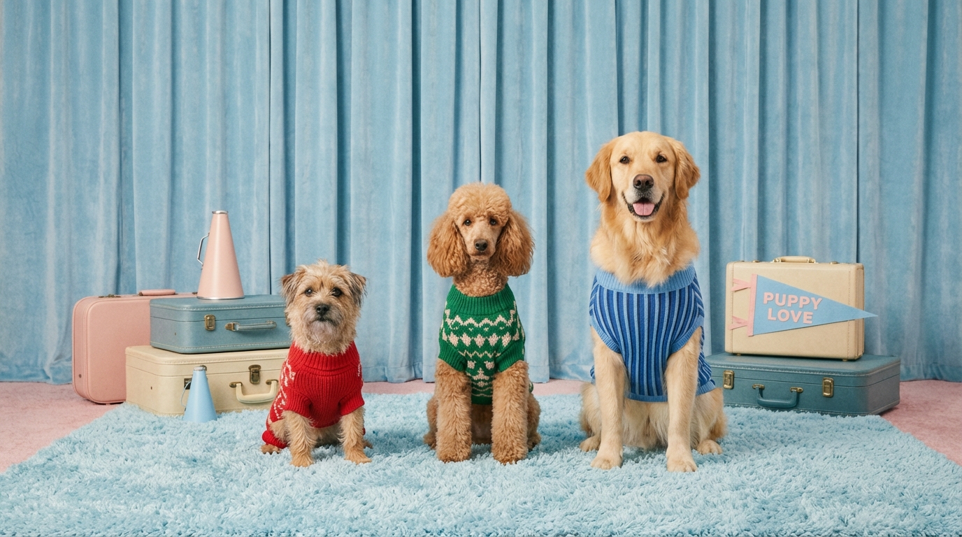 Dogs in HBCU varsity gear